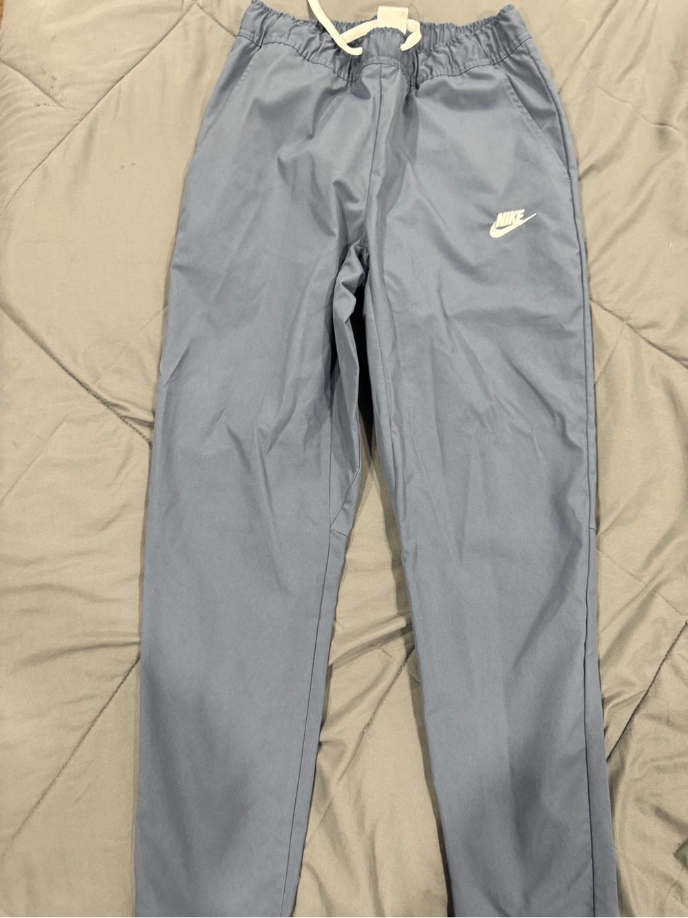 Nike Light Blue Jogger Track Pants with White Swoosh